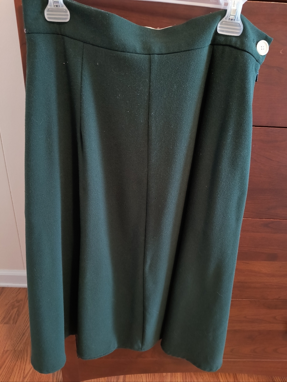 Weekend Doll Classic 1940s Style A-Line Skirt in Forest Green, Size UK 14, Large